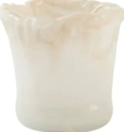 Light & Living theelichthouder glas myron 15x15cm crème