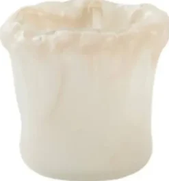 Light & Living theelichthouder glas myron 10x10cm crème