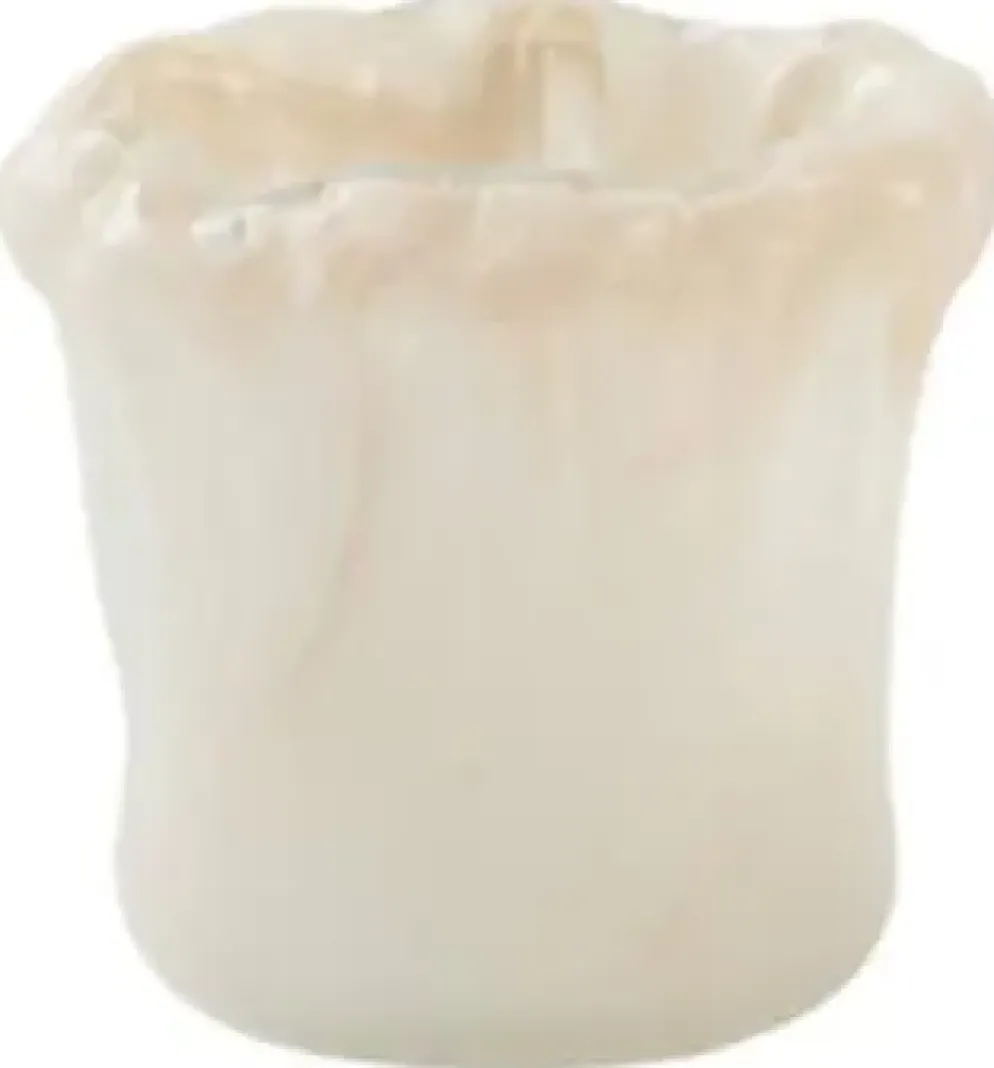 Light & Living theelichthouder glas myron 10x10cm crème