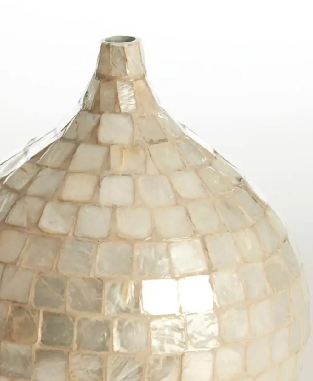 Light & Living vaas bamboe elorza 22x25cm crème