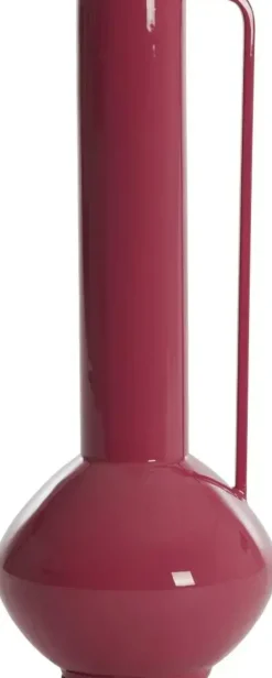 Light & Living vaas metaal panzano 12x38cm roze