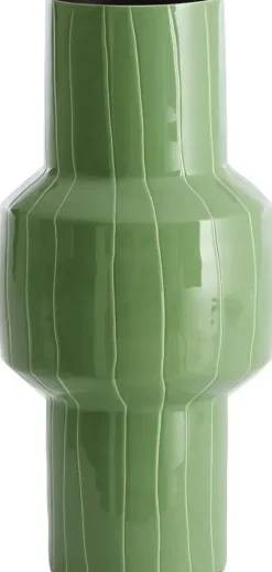 Light & Living vaas metaal senuma 16x33cm mint groen