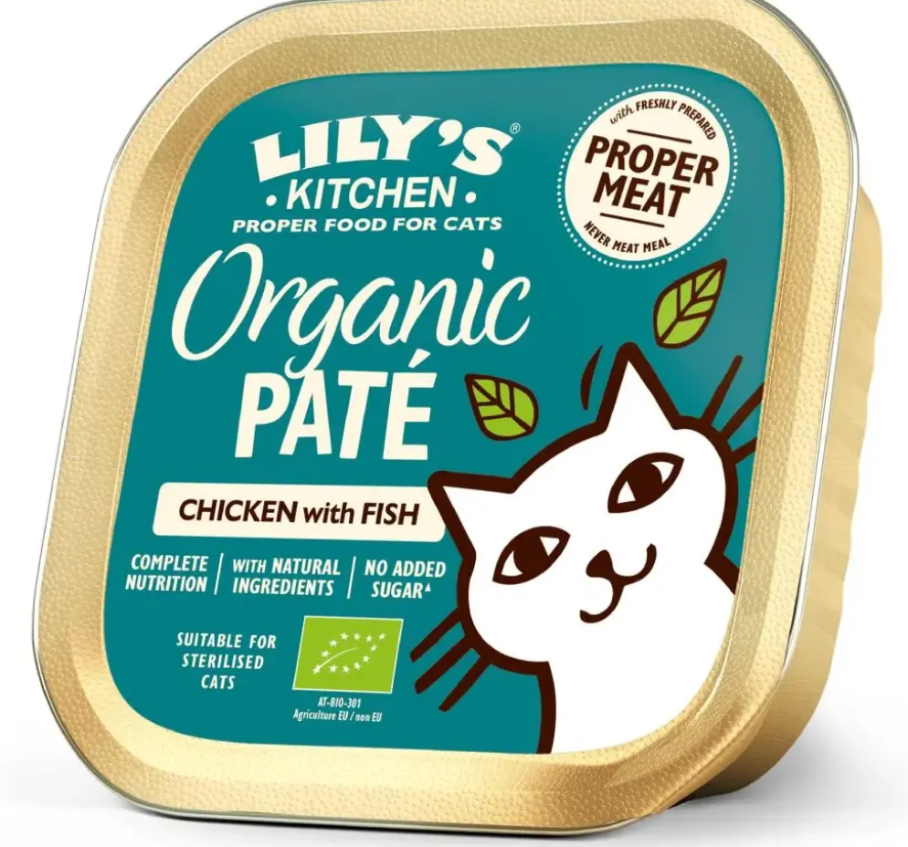 Lily's Kitchen Organic Paté met Kip-Vis kattenvoer 85g