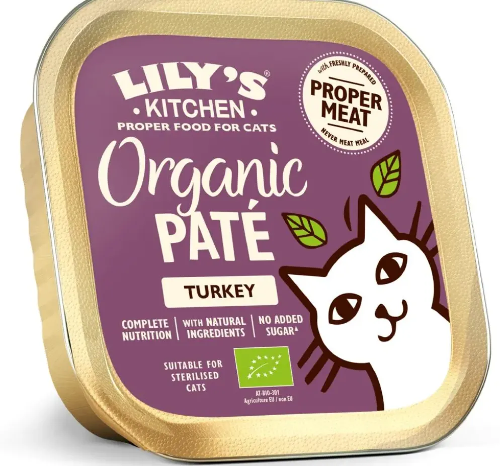Lily's Kitchen Organic Paté met Kalkoen kattenvoer 85g