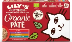 Lily's Kitchen Organic Paté Selectie - Kip, Rund, Vis, Kalkoen - kattenvoer 8 x 85g