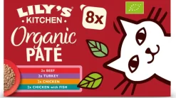 Lily's Kitchen Organic Paté Selectie - Kip, Rund, Vis, Kalkoen - kattenvoer 8 x 85g