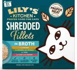 Lily's Kitchen Shredded Fillets Malse Reepjes Multipack kattenvoer 8x70gr