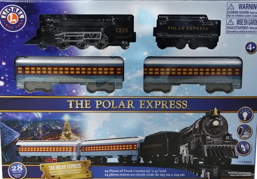 Lionel treinset The Polar Express 165x104cm zwart/blauw