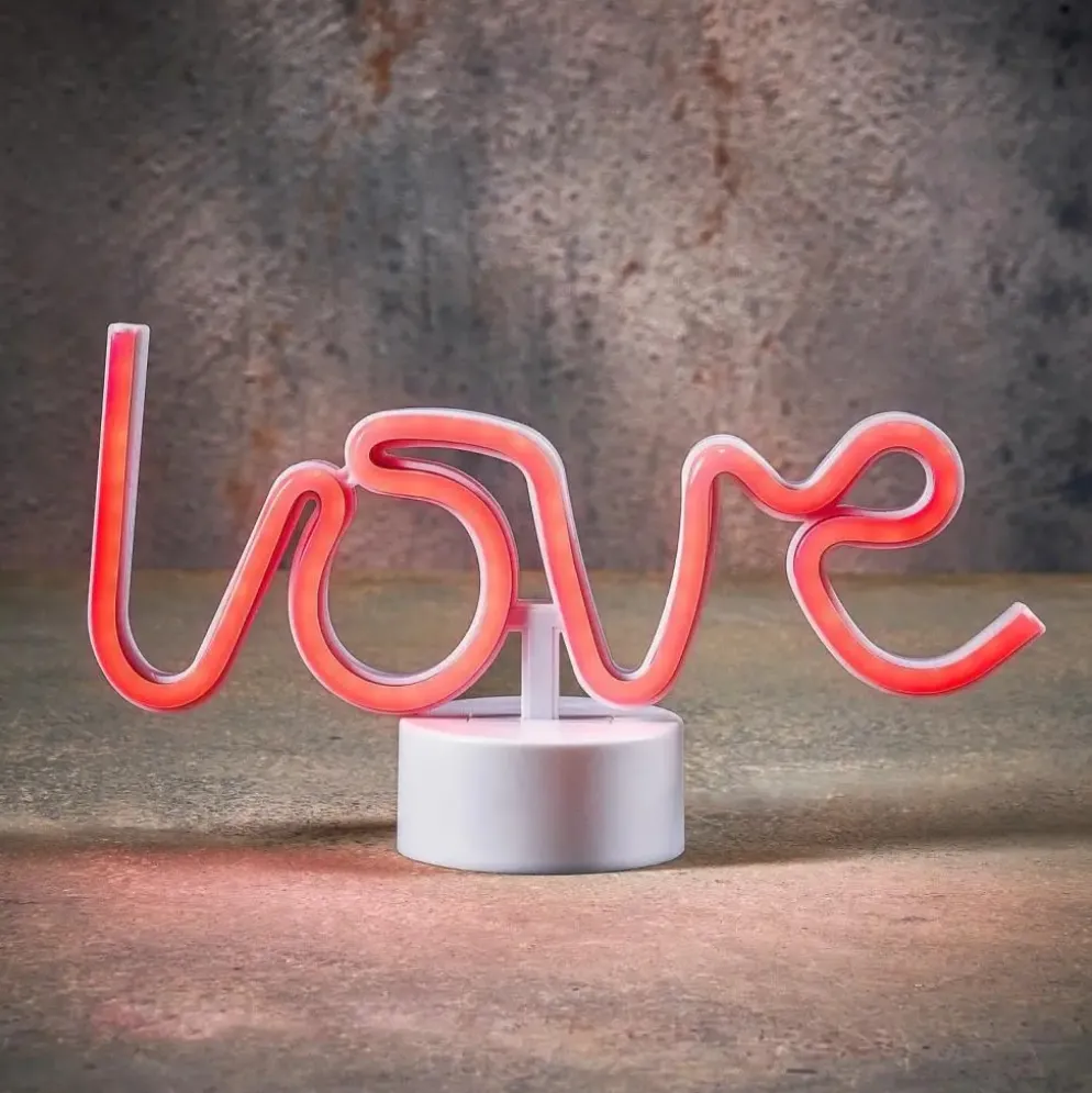 Luca Lighting led verlichting acryl love 16x8.5x28cm roze