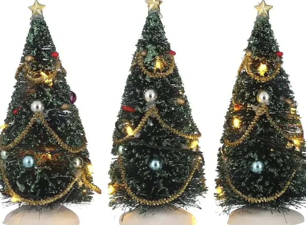 Luville General Christmas tree with flashing lights 3 pieces
