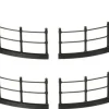 Luville General Fence black 4 pieces