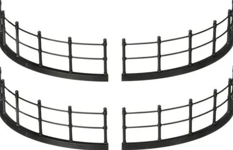 Luville General Fence black 4 pieces