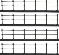 Luville General Fence black 4 pieces
