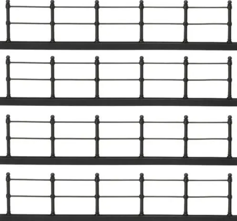 Luville General Fence black 4 pieces
