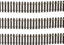 Luville General Fence brown lighted 3 pieces