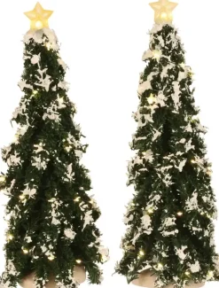 Luville General Snowy Conifer with lights 2 pieces