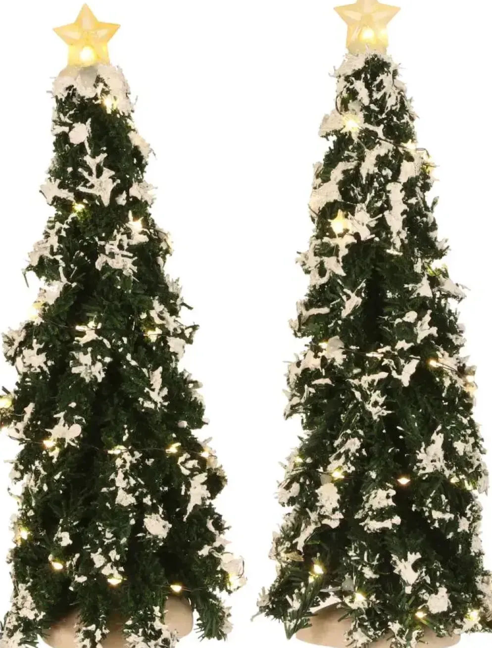 Luville General Snowy Conifer with lights 2 pieces