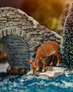 Luville General Stone bridge with deer