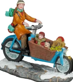 Luville Molendam Mom on her cargo bike battery operated