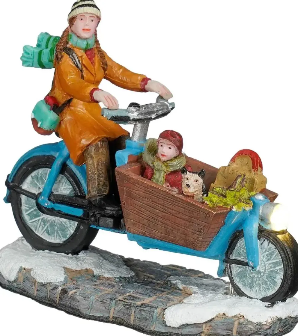 Luville Molendam Mom on her cargo bike battery operated