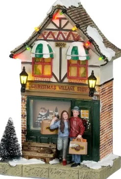 Luville Schneewald Christmas village shop battery operated