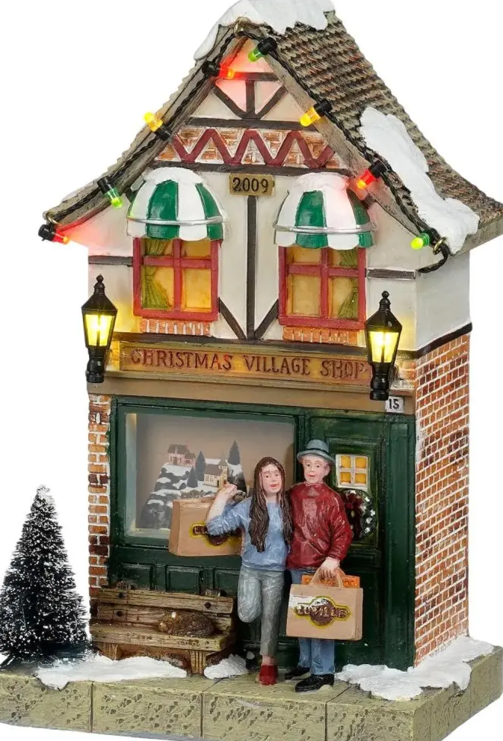 Luville Schneewald Christmas village shop battery operated