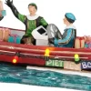 Luville Sinterklaas, Pieten on sloop battery operated