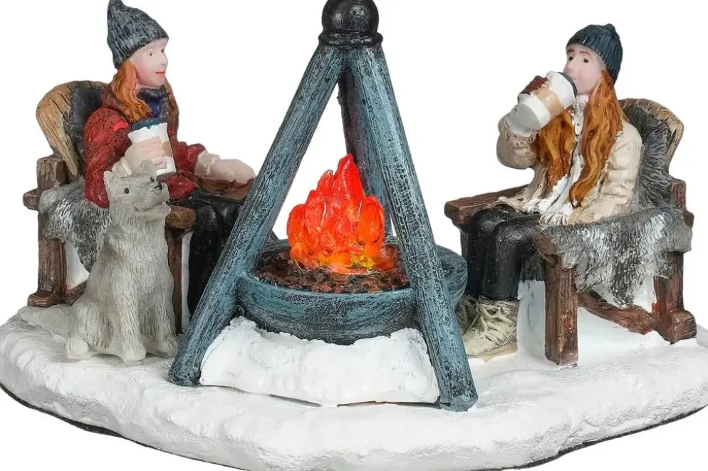 Luville Sledgeholm Drinking hot chocolate by the fire battery operated