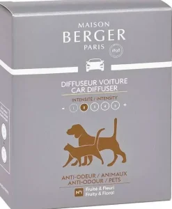 Maison Berger Paris navulling autoparfum anti-odour pets fruity & floral 2 stuks