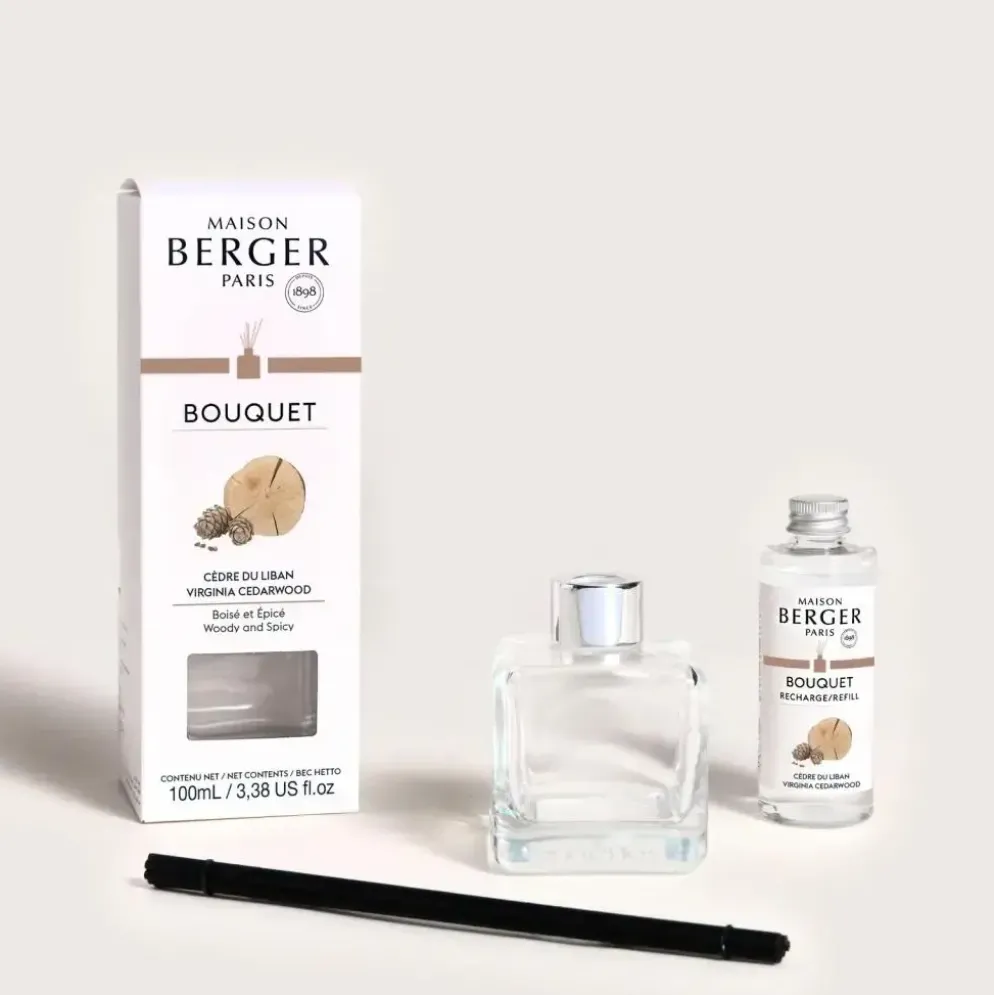 Maison Berger Paris parfumverspreider cube virginia cedarwood 100 ml