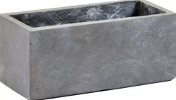 Mcollections balkonbak clayfibre 40x17,2x17,2 cm grijs