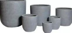 Mcollections Bloempot Egg – 46 x 43 cm – Clayfibre – Grijs