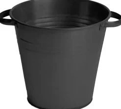 Mcollections Bloempot Zink – Ø30 × H28 cm – Zwart