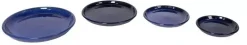 Mcollections Schotel Geglazuurd – Ø20 × H2,5 cm – Blauw