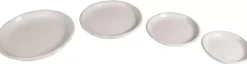 Mcollections Schotel Geglazuurd – Ø34 x H4 cm – Wit