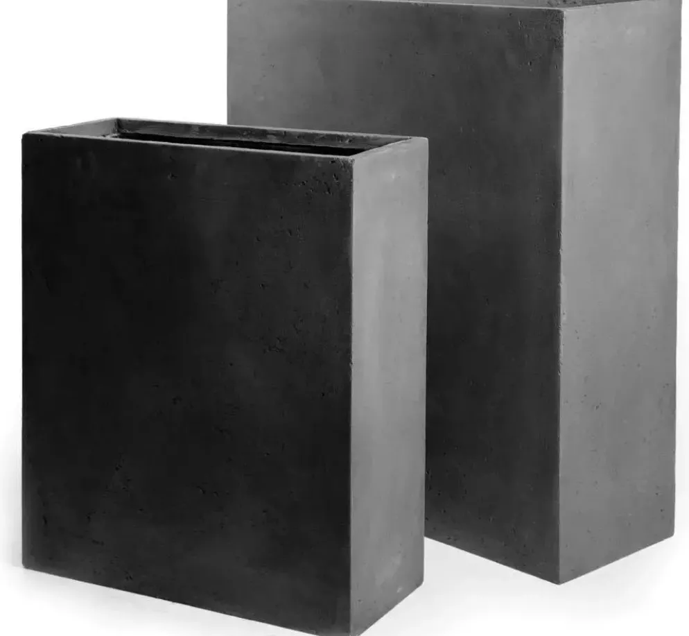 Mcollections Terrasafscheiding Plantenbak Utah – 80 x 30 x 92 cm – Clayfibre – Loodkleur