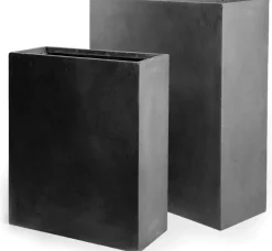 Mcollections Terrasafscheiding Plantenbak – 60 x 22 x 72 cm – Clayfibre – Loodkleur