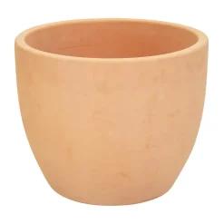 Mega Collections Bloempot Egg Terracotta - Ø40 x H33 cm - Whitewash