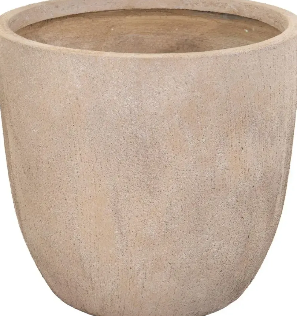 Mega Collections Bloempot Egg Texas – Ø32 x H31 cm – Zand