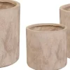 Mega Collections Bloempot Texas Cylinder – Ø39 x H38 cm – Sand Wash (Bruin)
