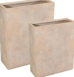 Mega Collections Plantenbak Texas Terrace Partition – L60 x B22 x H72 cm – Sand Wash (Bruin)