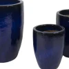 Mega Collections Vaas Egg Geglazuurd Ø54x67 cm – Blauw