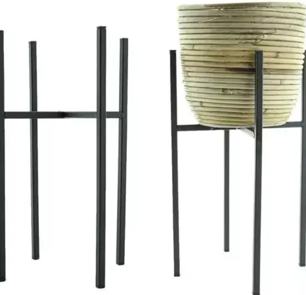Metal stand black 21x21h35cm