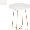 Mica Decorations Alec bijzettafel 50 x Ø 43cm marmer, wit