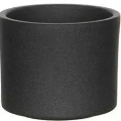 Mica Decorations bloempot Era donker grijs D 10,5 H 9 cm