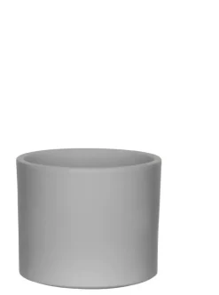 Mica Decorations bloempot Era rond 15x13cm lichtgrijs