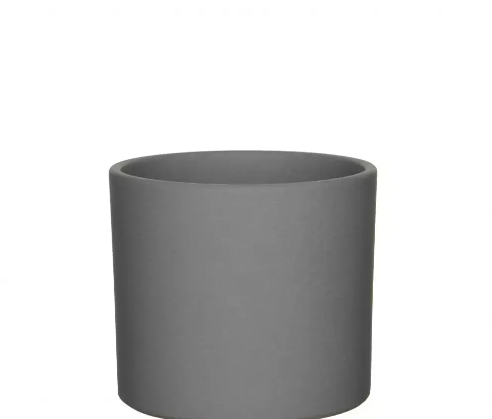 Mica Decorations bloempot Era rond 13,5x12,5cm grijs