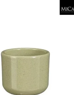 Mica Decorations bloempot fedor keramiek 7x7cm lichtgroen