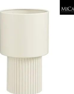 Mica Decorations bloempot lux metaal 23x36cm off white