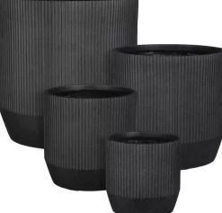 Mica Decorations bloempot Nuovo keramiek 45x45 cm zwart